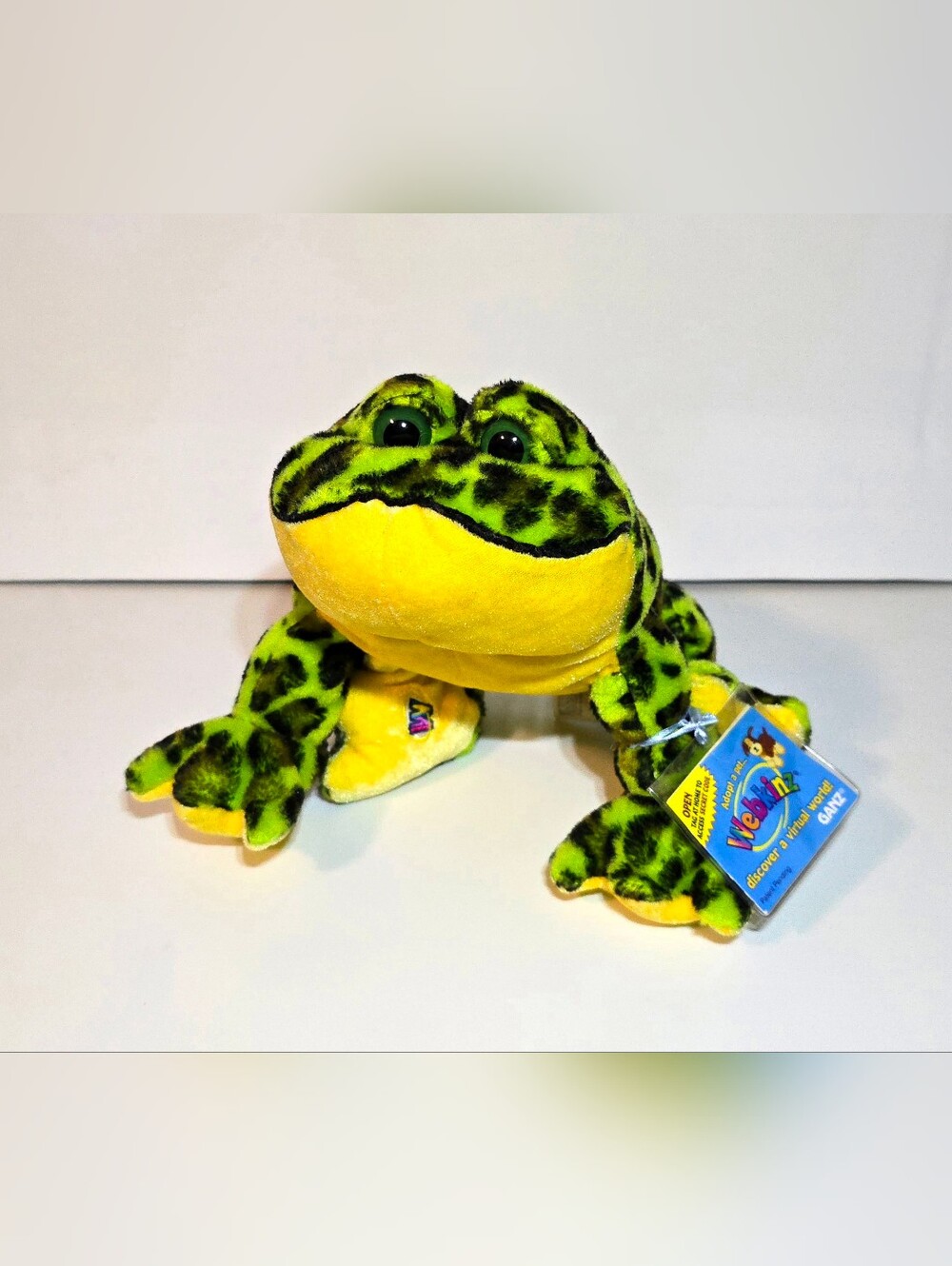 Ganz Webkinz Bull Frog Plush W/ Sealed Code Stuffed Animal Toy HM114